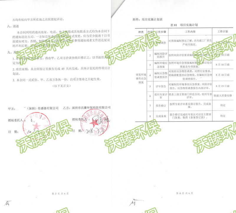 泰科思传感器公司环境应急预案评估3